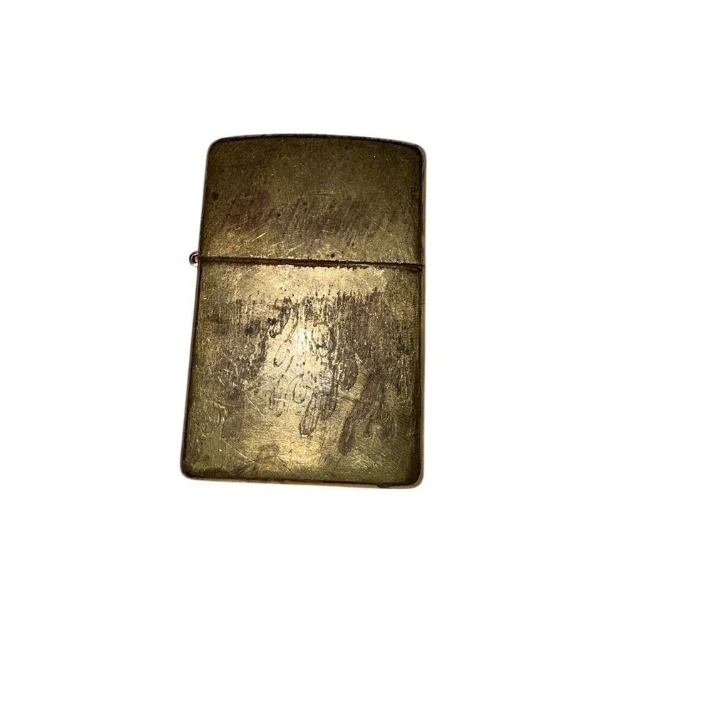 Zippo‎ Windproof Pocket Lighter Antique Brass Finish Flat Bottom Bradford